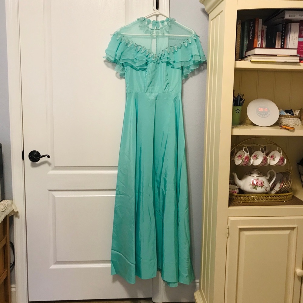 Mint Vintage Formal Maxi Dress